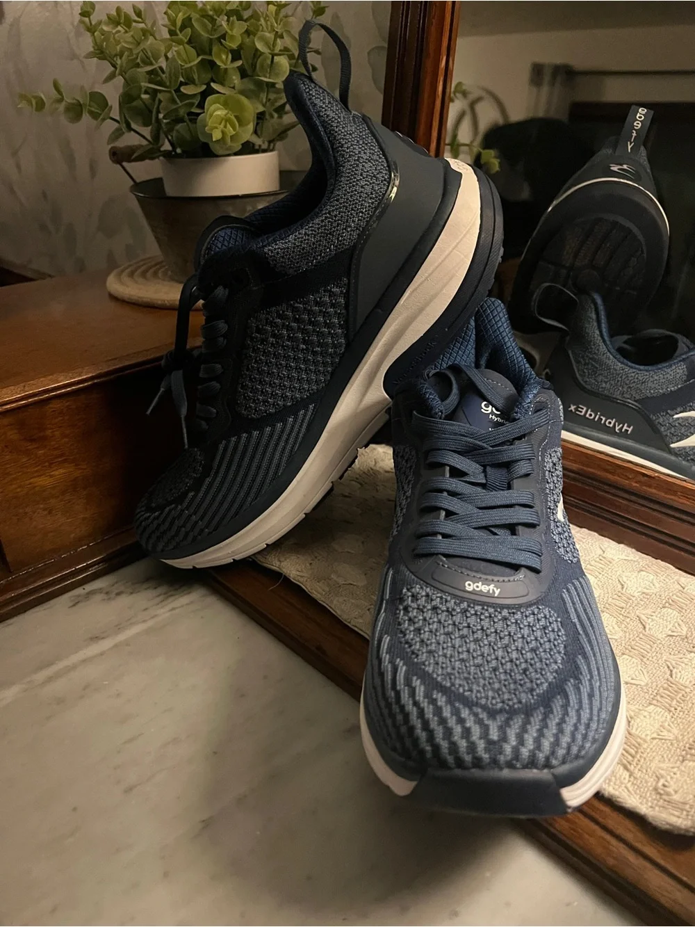 GRAVITY DEFYER G-DEFY HybridEx Athletic Running Sneakers Blue White Men's Sz 11
